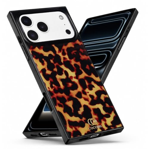 Image of COCOMII Rectangle for iPhone 18 Pro /17 Pro Case, Amber Tortoiseshell