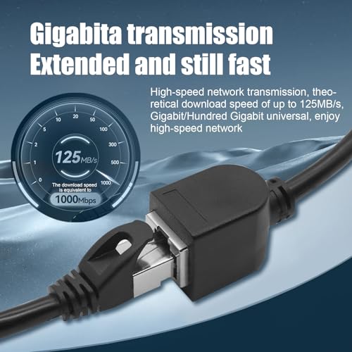 Cable Extensión Ethernet CAT6 con Conector RJ45 Ángulo 90° 1.6ft miniatura 2