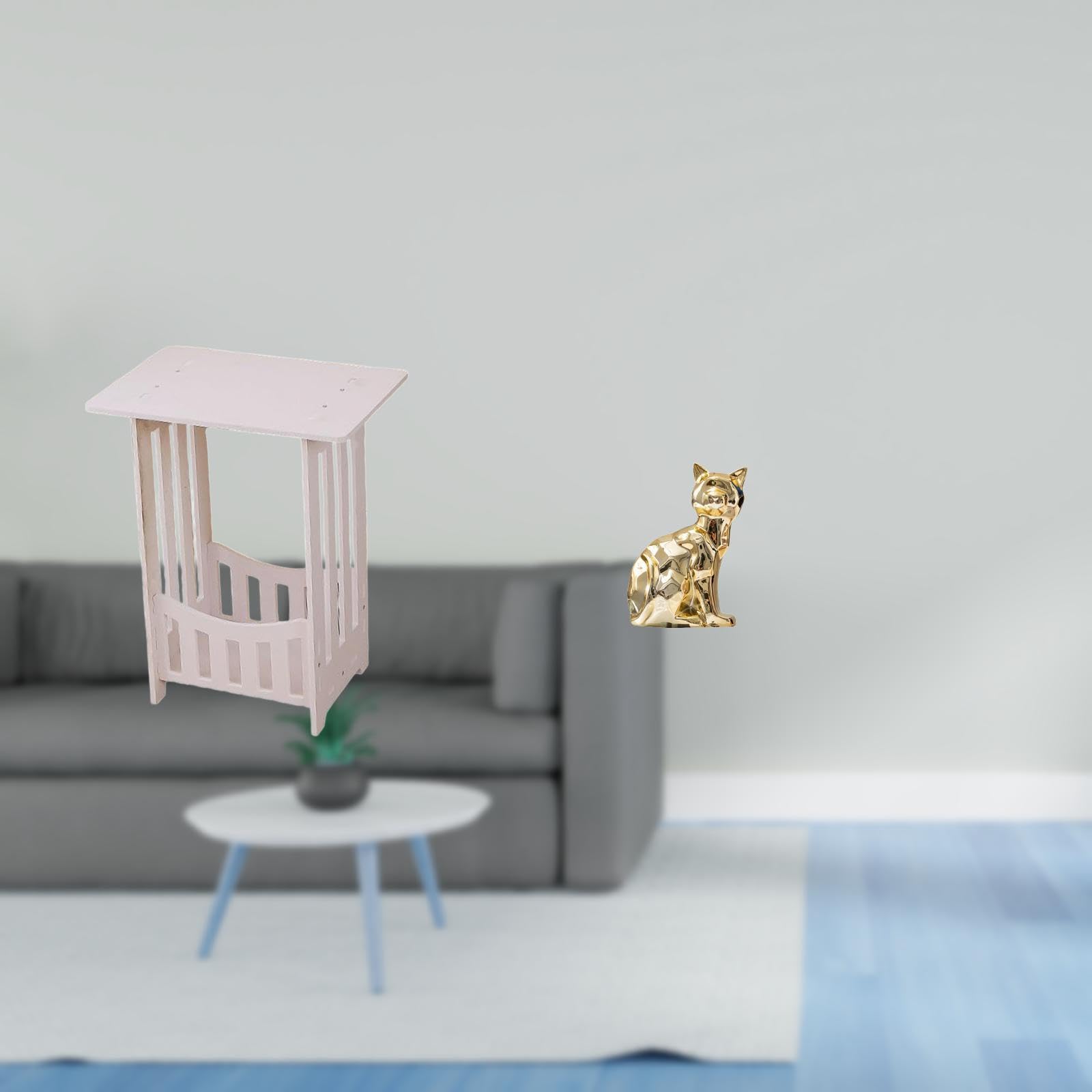 Enakshi® Bedside Table with Cat Statue Decorative Figurine Animal Sculpture Art Craft Ornament for Hotel Cafe Lounge Room|Home & Garden | Furniture | Tables-picture-26