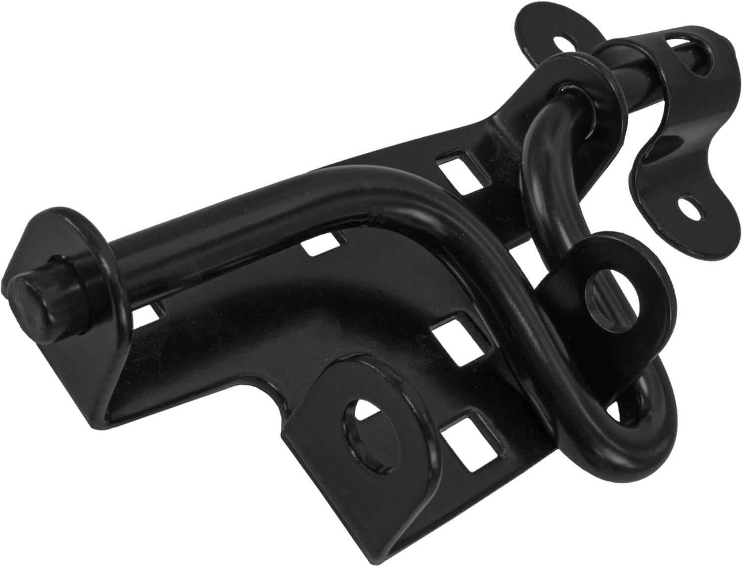 Jake Sales Double Gate Flip Sentry Gate Latch-Flip Latch, Latches Two Gates Together & can be Padlocked for Added Security-Heavy Duty Double Gate Latch is Powder Coated Black & has Bolt Gate Hardware
