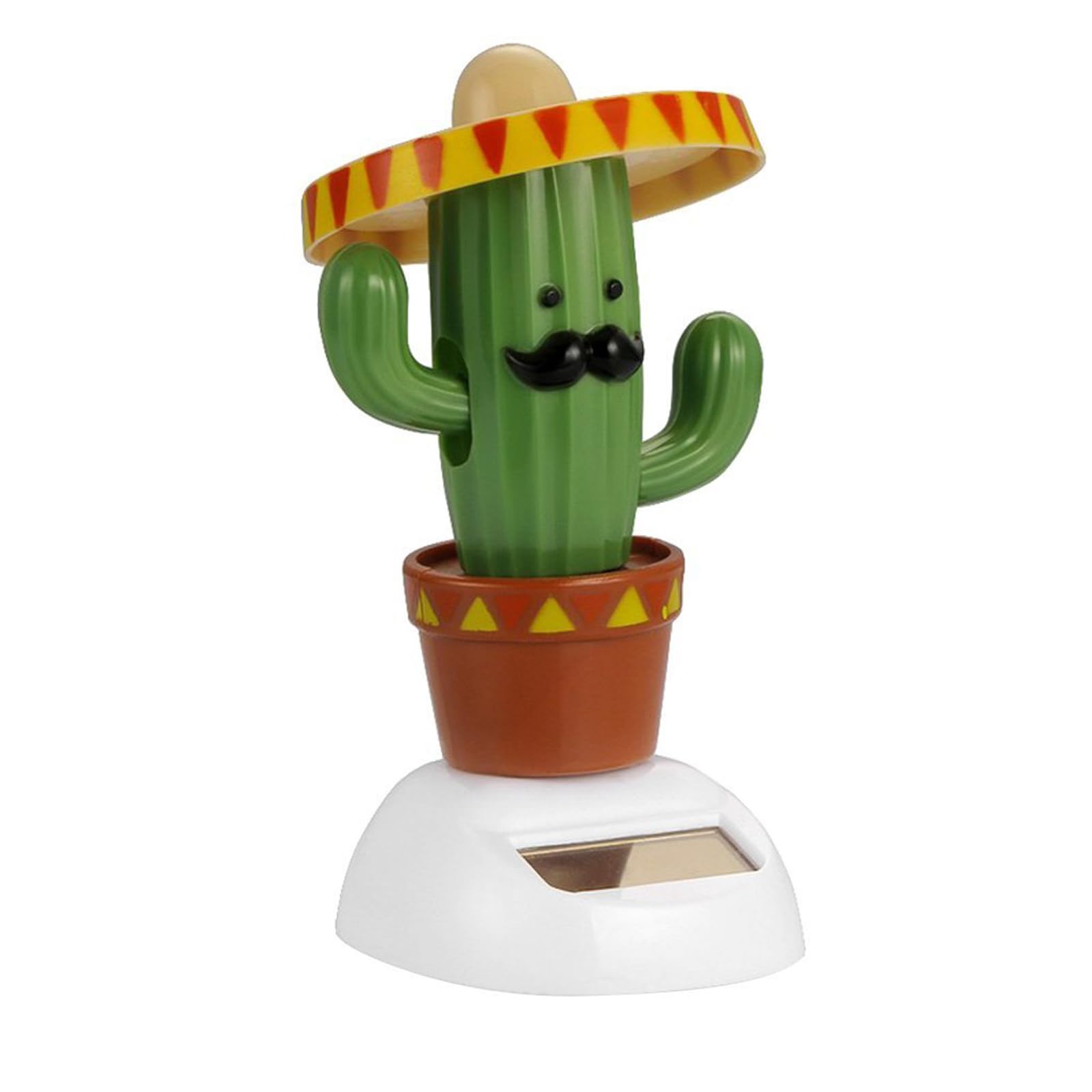 Tazweeq Cactus Solar Powered Shaking Head Dancing Car Ornament, Dashboard Decoration Toy Gift, Automatic Swinging Pieces Yang Energy Jewelry Ornaments Figurines