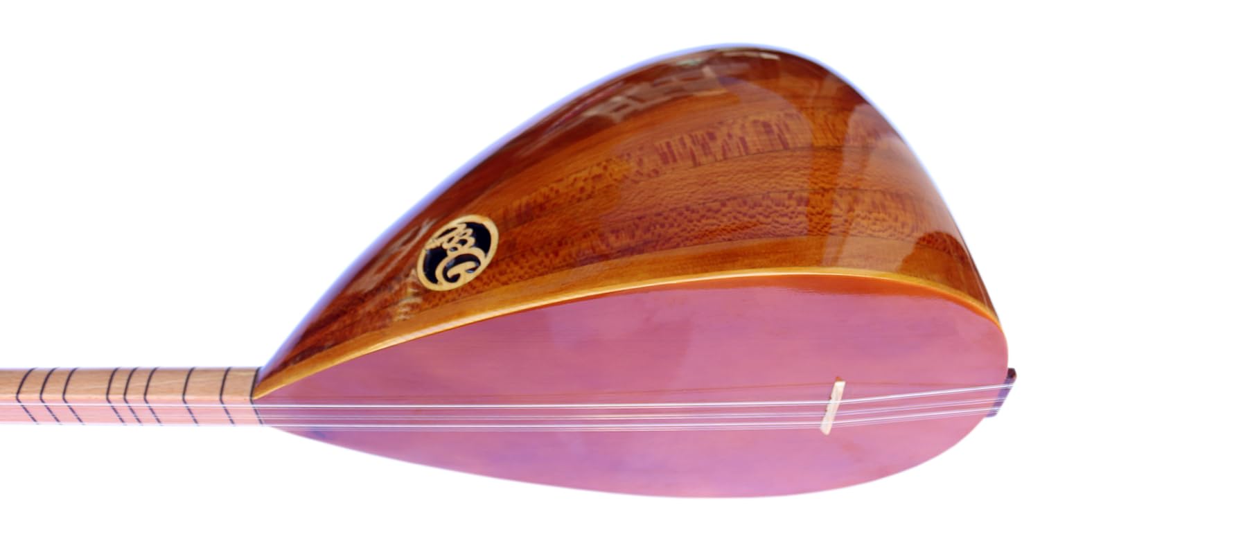 Turkish Quality Left Hand Long Neck Mulberry Baglama Saz For Sale ASL-113L - Image 3