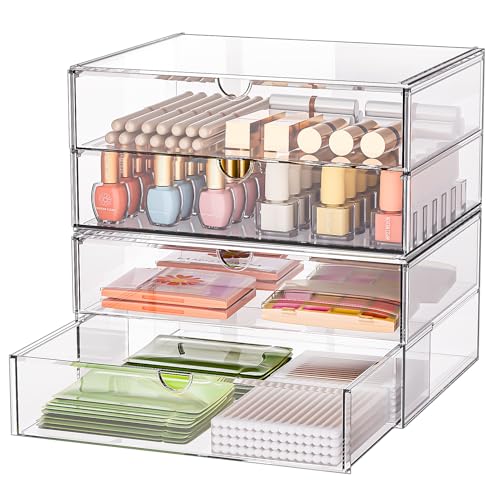 SortNStore Große Kosmetik Organizer mit 4 Breiten Schubladen...