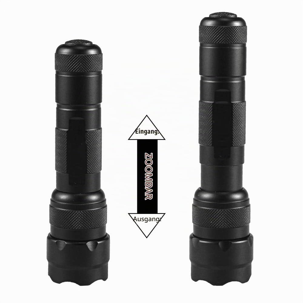 940nm Infrarot Taschenlampe, IR Taschenlampe für Nachtsicht Fokus einstellbar IR Illuminator Taschenlampen mit Druckschalter 1 Modus(Muss mit Nachtsichtgerät Verwendet Werden)