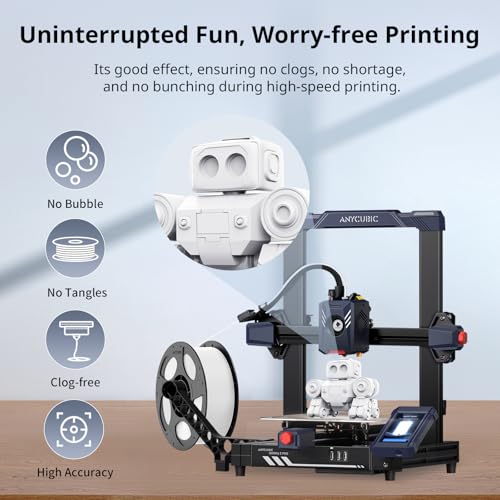Image of ANYCUBIC High Speed 3D Printer Filament 1.75mm Bundle, Rapid PLA Filament, Dimensional Accuracy + /- 0.02mm, Print with Most FDM 3D Printers, 1KG Reusable Spool, Pearl Black, 2KG in Total