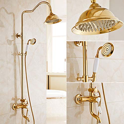 Soffione Doccia CIENCIA In Ottone - Alta Pressione Con Ugelli Autopulenti | Oro - Foto 5