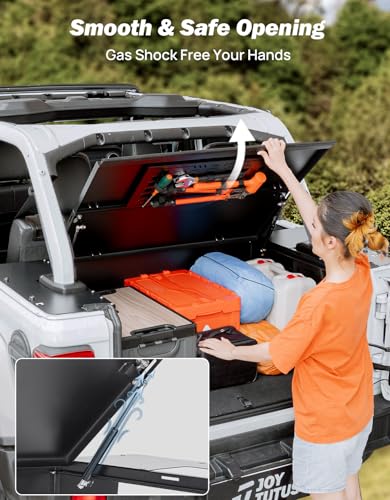 Image of JOYTUTUS Trunk Security Deck Enclosure for 2018-2023 Wrangler JL 4-Door | Molle Panel & Hydraulic Lift | No-Drill Theft-Proof Storage Cover