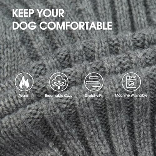 Image of Great Dane Sweater,5XL Extra Large Sweater for Giant Breed Dogs in Winter | Turtleneck Cold Weather Outfit, For Senior & Short-haired Giant Dog Clothes, Elastic Pullover for Saint Bernard,Mastiff