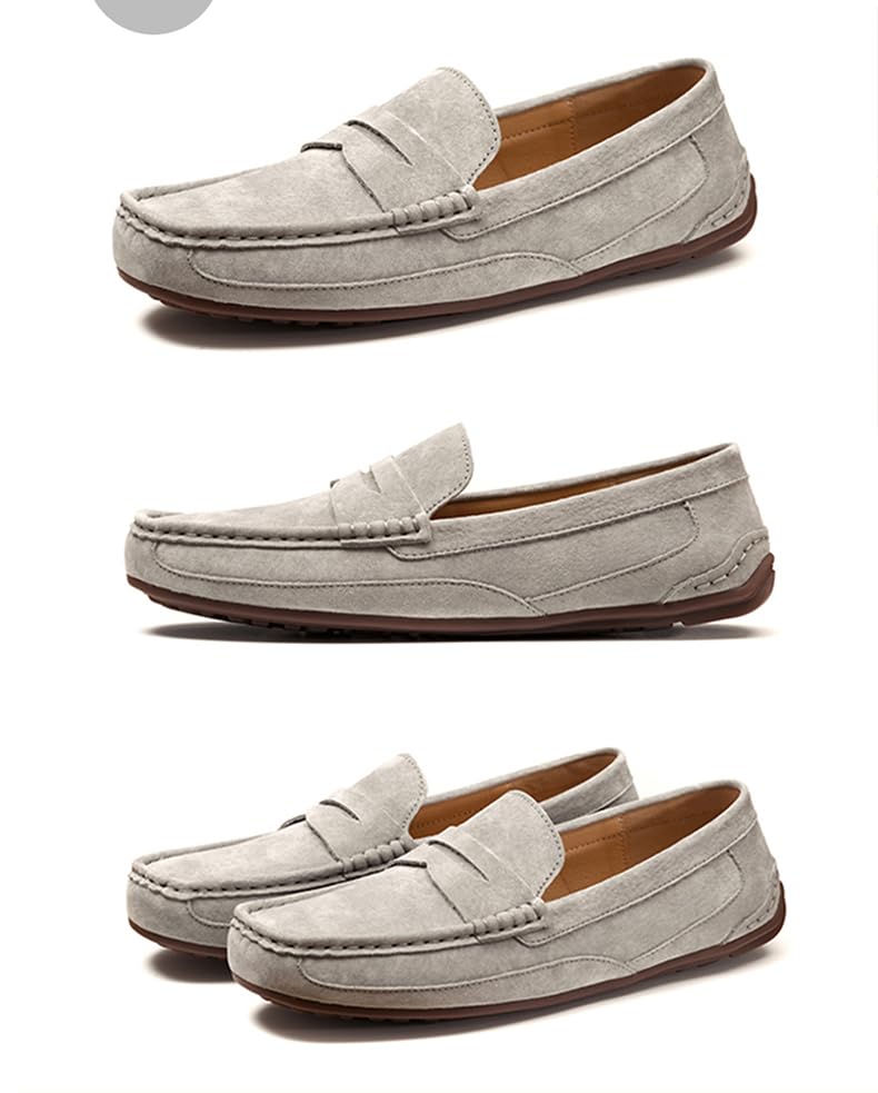 Genuine Leather Casual Penny Loafers Rubber Sole2