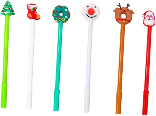 Miniatura 1 de 6 unids pluma de gel de Navidad bolígrafos de escritura bolígrafos de papelería bolígrafos de Navidad bolígrafos de Navidad bolígrafos estudiantes