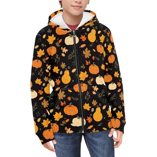 HUIACONG Zip Up Hoodie Boys Girls Jackets Kids Sweatshirts3