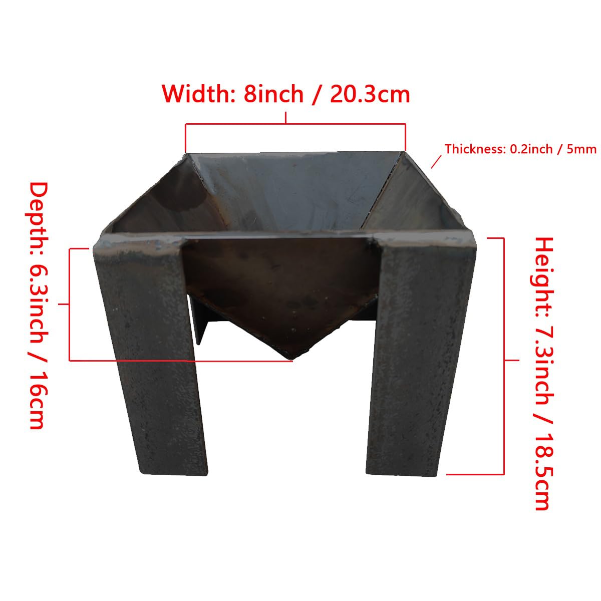 Extra große Metallschmelz-Barrenform – 16 kg Behälter aus geschmolzenem Messing – aus Stahl – 20,3 x 20,3 cm – Gießform zum Schmelzen von Gießereien