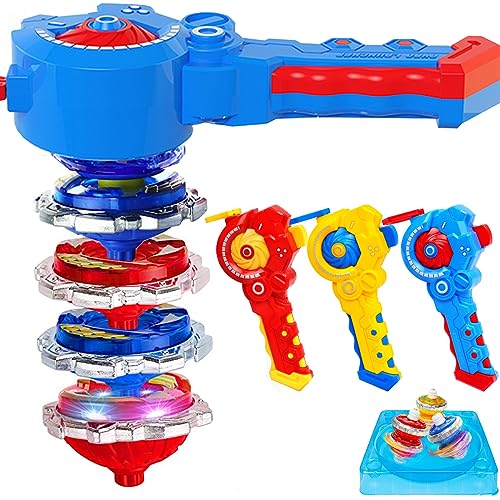 Bey Battling Top Burst Gyro Toy Set, Super Stacking Spinning Tops, 3 Launchers, 12 Gyros & Beystadium, Best Gift for Kids Boys Girls Ages 6 8 10 12+ Combat Battling Game