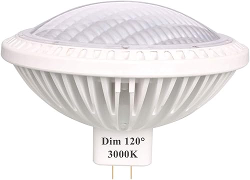 Miniatura 9 de Kapata Bombilla LED Par64 regulable de 500 W, repuesto de haz estrecho de 24, 4000 K, blanco neutro de 120 V, base GX16D, 1 paquete