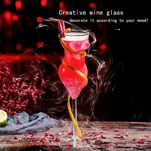 Evomosa Wine Glasses 3D Women Body Shape Cocktail Glass,150Ml Beauty Lady Drinking Cup,Creative Champagne Goblet Glassware #TOP2