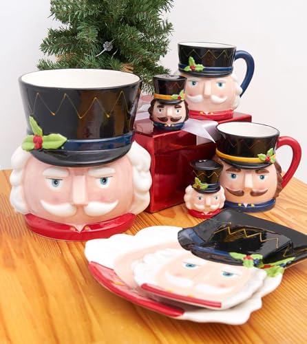 Taza grande navideña de dolomita Nutcracker 30 oz miniatura 3