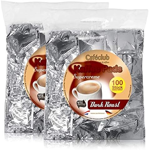 2x Cafeclub Dark Roast Kaffeepads Megabeutel je 100 stk. dunkle Röstung einzeln verpackt Cover