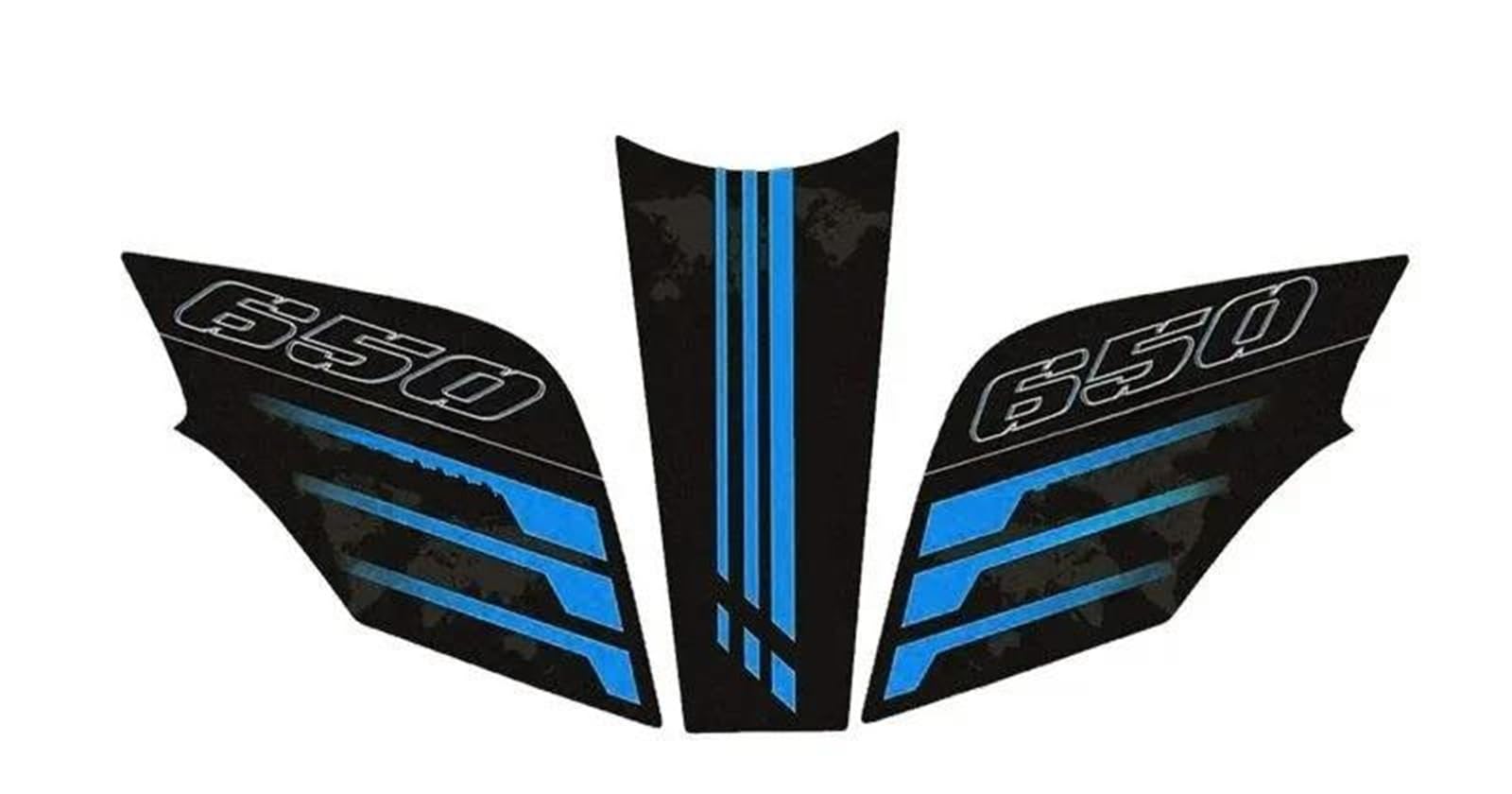 Motorcycle Tank Pad Protector Leather Sticker Decals Accessories for VSTROM 650 650XT DL650(Blu)