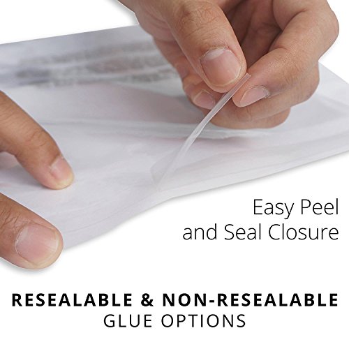 Poly Bags with Suffocation Warning 9x12", 11x14", 14x20" - Large Combo Pack of 300 (100 Each Size) - Clear Poly Bags by Retail Supply Co - Resealable