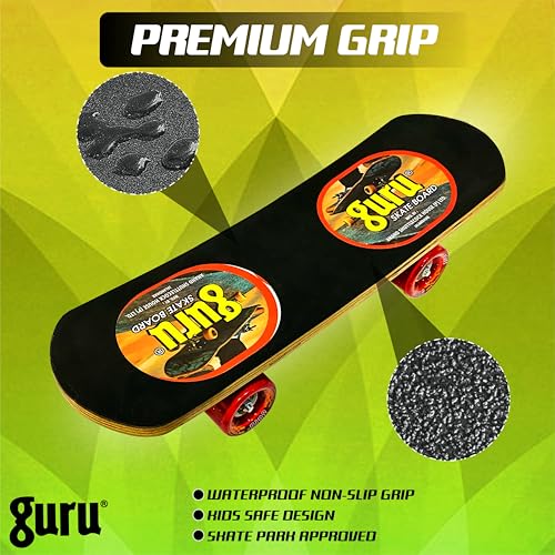 Image of GURU Skateboard, Wooden Non-Slip Skateboard for Kids, Adult, Casterboard /Skate Board /Hoverboard /Longboard for Beginners, Learners, Training Purpose for All Age Group