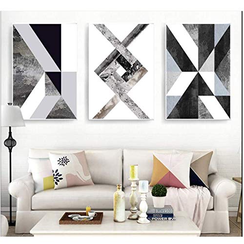 Peinture toile abstrait géométrique pour habiller un grand mur vide