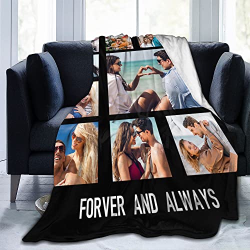Easycosy personalisierte Decken für Paare Geschenke Benutzerdefinierte Bild werfen Decke Personalisierte Foto werfen für Freundin Ihr Geburtstag Anniversay Ideen 150×200cm