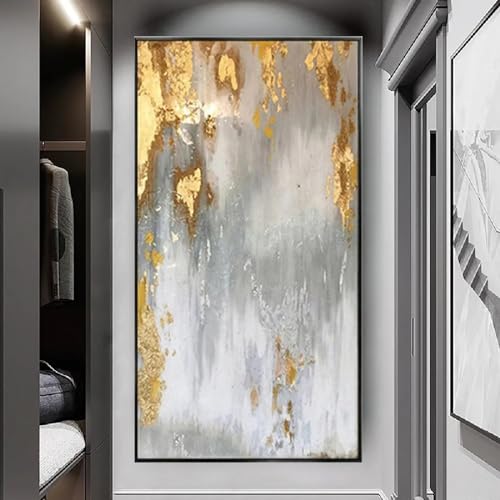 Peinture murale encadrée noire prête à accrocher pour illuminer le salon