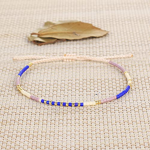 Image of KELITCH Miyuki Friendship Bracelet Boho Seed Beads Women Thin Strand Bracelets Adjustable