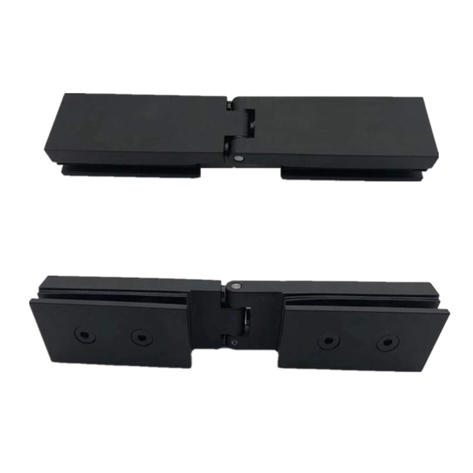 DIY Durable Long Glass Door Hinge Door Hinges,Black Decorate Hinge for Home Furniture Hardware Bathroom Large Door Hinge Glass Clamp