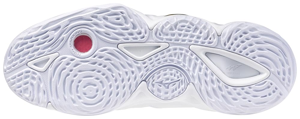Mizuno Wave Momentum 3 Women's Volleyball Shoe, White-Gold, 7.5