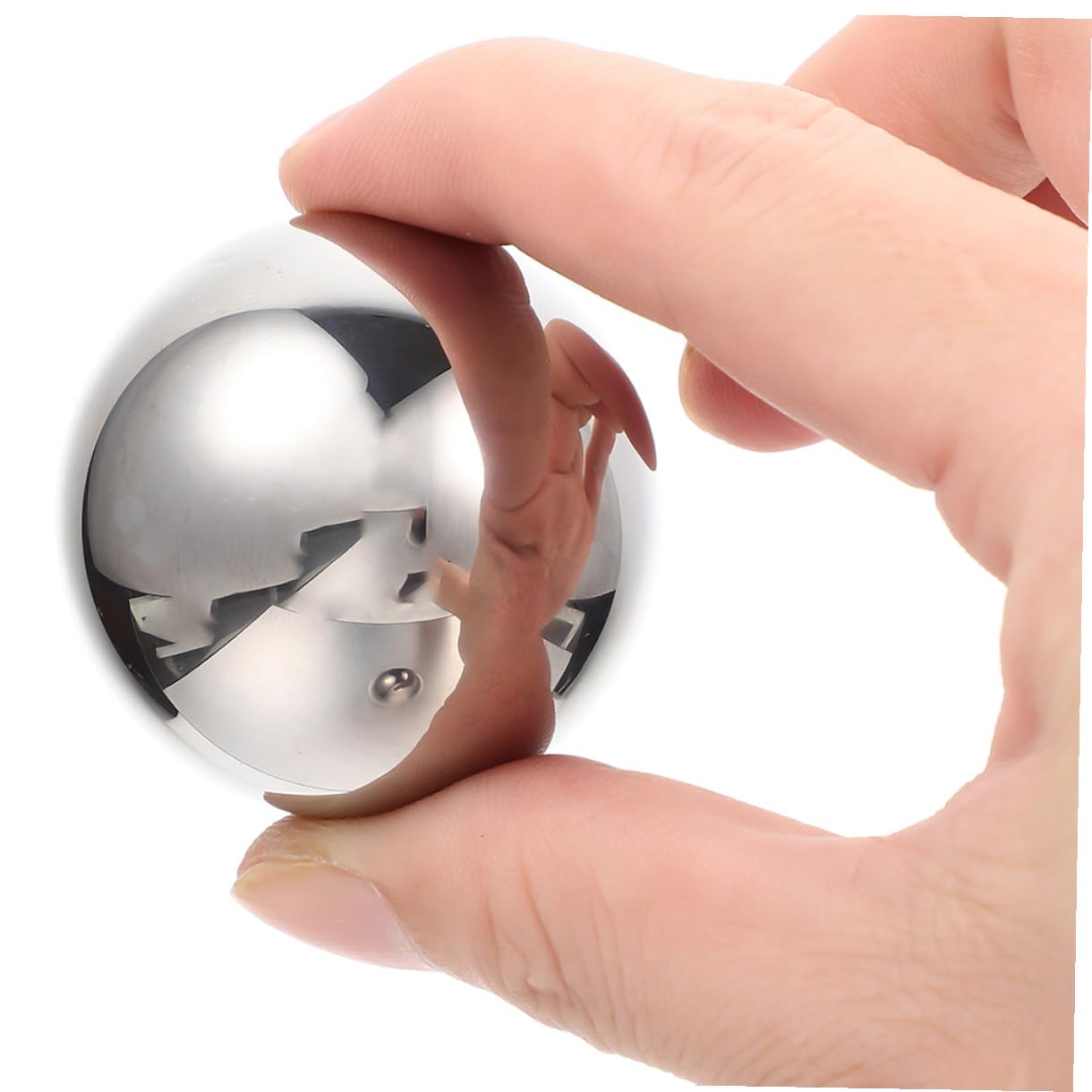 2 Paar Edelstahl Massagekugeln für Hand und Muskel mit Glatter Massagefunktion und Tragbarem Kompaktem Design für Entspannung Unterwegs