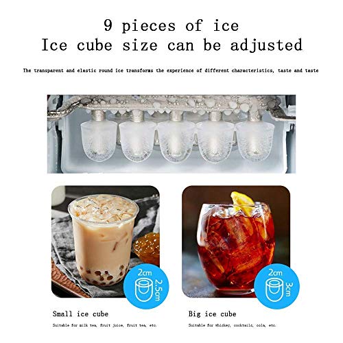 LLSS Mini Kleine automatische Eismaschine, Haushalt Gewerbe Dual-Use 10KG EIS Volumen 9 Eismaschine – Bild 3