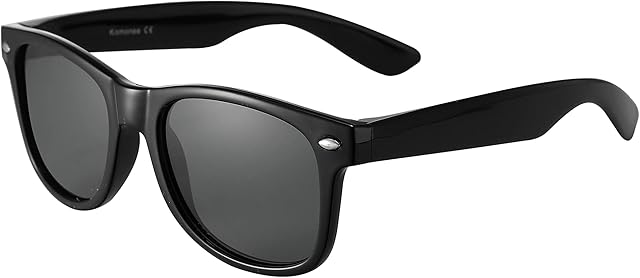 Komonee Kids Flexible Polarized Silicone Drifter Sunglasses Classic Style Retro Sun Shades Eye Glasses UV400 Protection Unisex For Boys and Girls Age 3-10