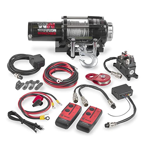 Warrior Winches Ninja 3500 lbs - Premium 12V Electric ATV/UTV Winch with Steel Cable, Compact and Powerful 12 Volt ATV Winch - Comes with Wireless Remote - Perfect for ATV, UTV, Boat, Trailer