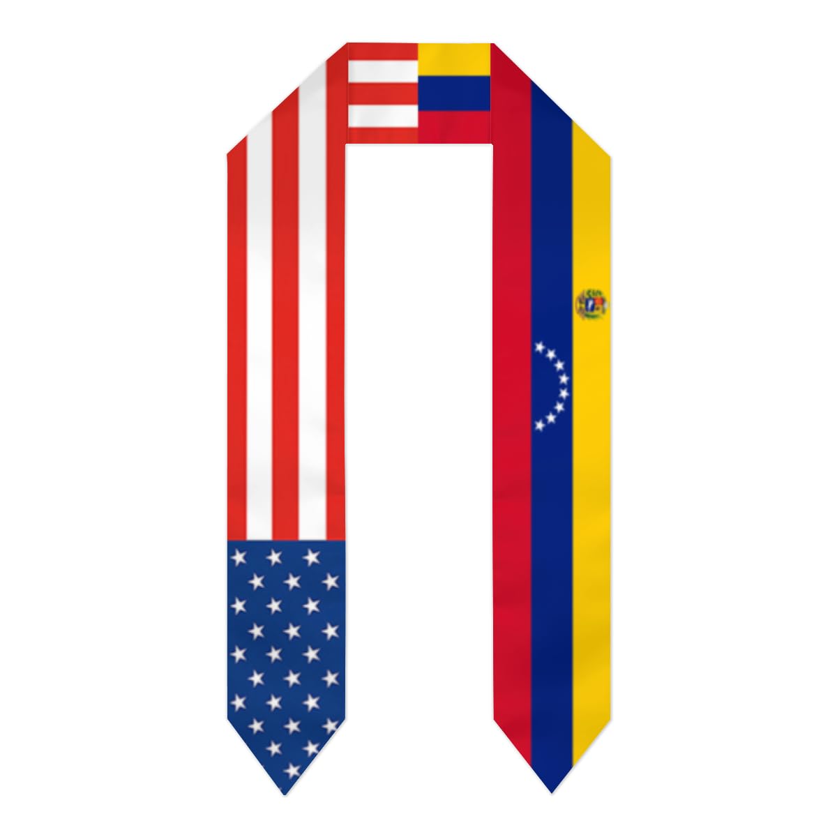 America Flag and Haiti Flag Graduation Stoles/Shawl/Sash/Scraf For Study International Students Gift