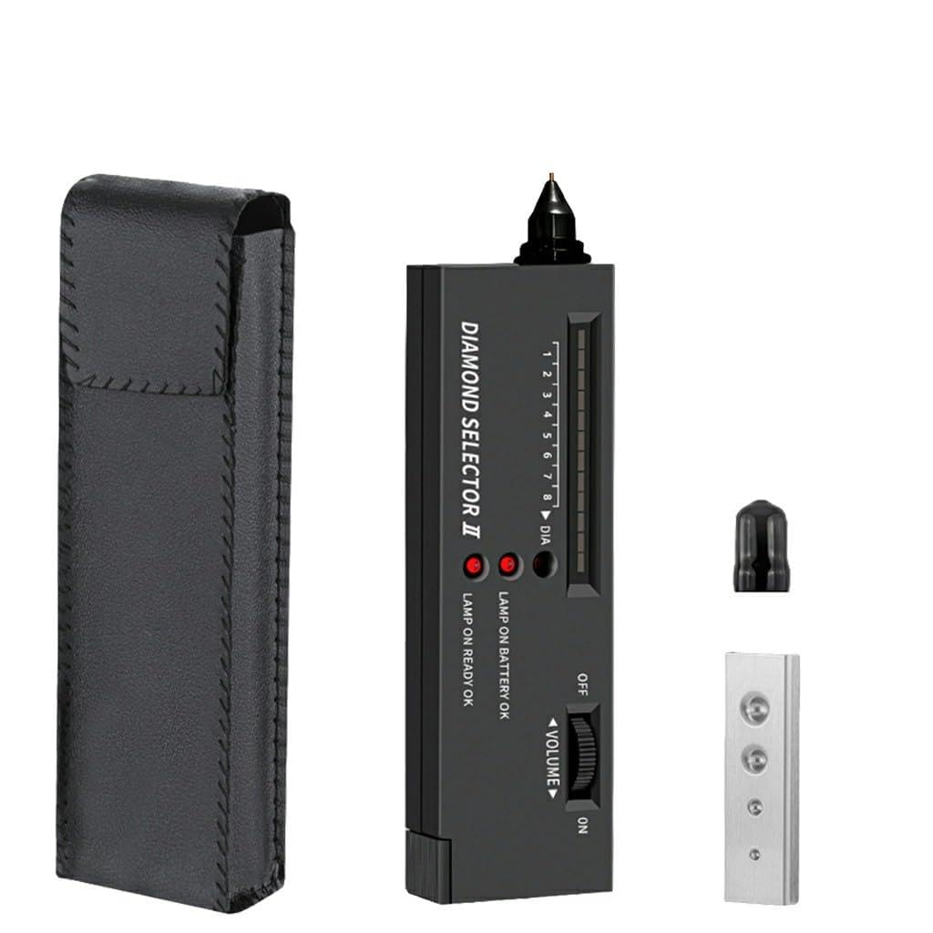 Portable Electronic Diamond Tester Pen High Accuracy Moissan Diamond Jewelry Detector Stones Hardness Testing Gemstone Selector Tool for Sapphire Ruby Agate Jade Crystal Multi Gems
