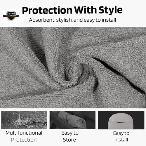 Seat Armour Gray Car Seat Towel Cover – Soft, Machine Washable & Absorbent Seat Protector – Quick Install, Multipurpose Vehicle Seat Cover for Workout, Beach, Travel – Universal Fit by Seat Armour - Used condition - Image 4