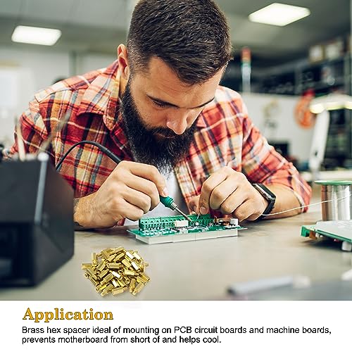 Uxcell A14040700UX0339 50 Pieces M3 9+4Mm Hex Standoff Spacer Male To Female Thread Brass Spacer Standoff Hexagonal Spacers Standoffs Screws Nuts For Pc Pcb Motherboard thumb #7