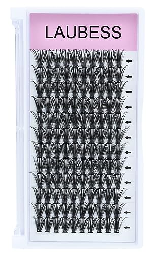Image of Eyelash Clusters LAUBESS Lash Clusters Individual Lashes Cluster Eyelash Extensions DIY at Home Waterproof Cluster Lashes (40D-D-15)