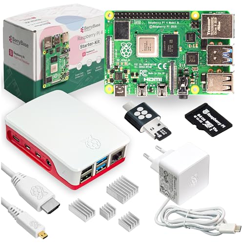 Raspberry Pi 4 Starterkit 1GB RAM Komplett-Set von BerryBase