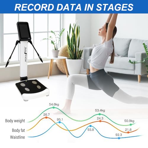 LABFENG Professional Body Fat Analyzer, 32 Body Composition Analyzer, 10-inch High-Definition Screen Body Composition Analyzer, Body Fat Measurement Device for Homes, Gyms, Medical Clinics