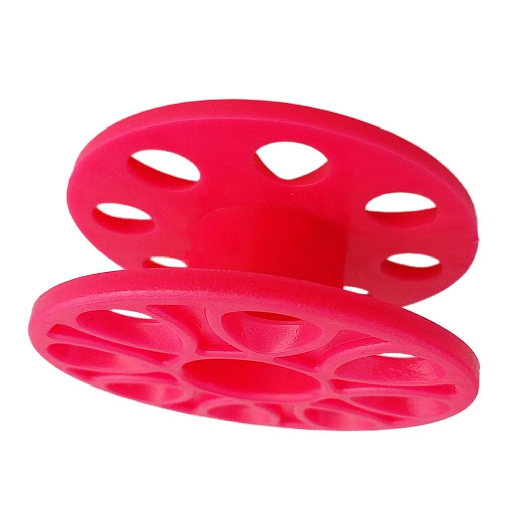 Udpoiuyt Rose Red Plastic Wire Reel, Compact Scuba Diving Finger Reel Water Sports Guide Line Spool Equipment Multicolor(Rose Red)