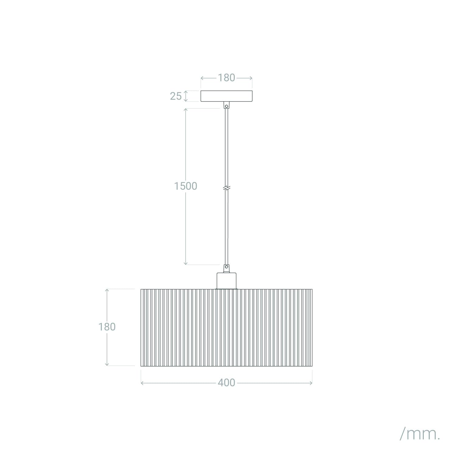 LEDKIA Lámpara Colgante Cuerda de Algodón Cesca 400 mm | CasquilloE27