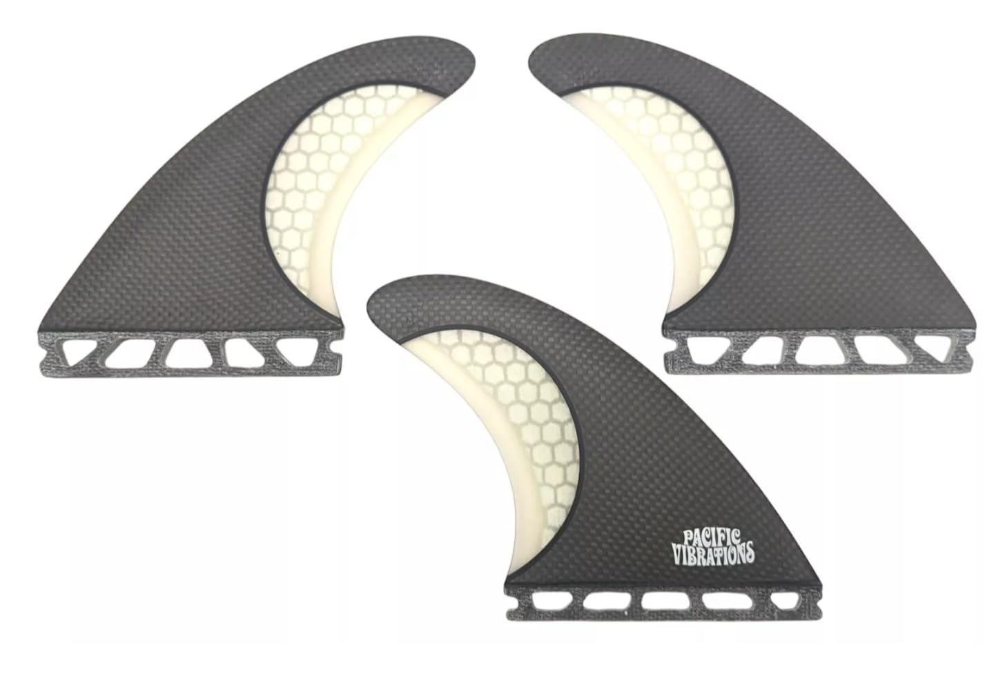 PACIFIC VIBRATIONS fits Futures Base J Drive Surfboard fins 5 fin tri/Quad fins Set Fiberglass Resin Color Blue