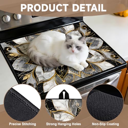 Image of Stove Guard Mat for Electric Stoves -Heat-Resistant Protector, Non-Slip Kitchen Counter Mat Stylish Kitchen Decor (Mandala)