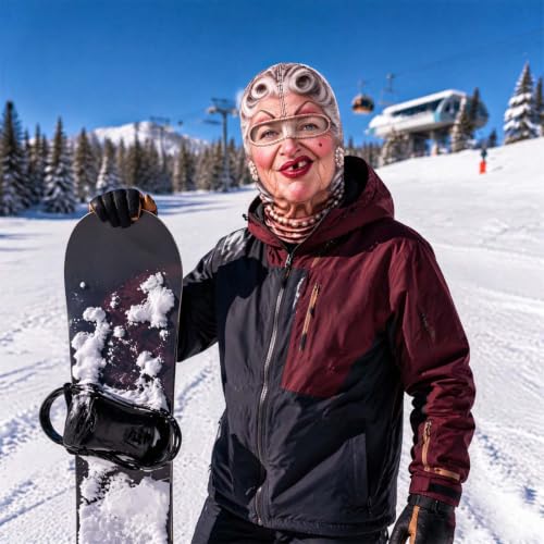Funny Ski Mask for Men Women, 3D Printed Realistic Old Man Face Balaclava - image 2