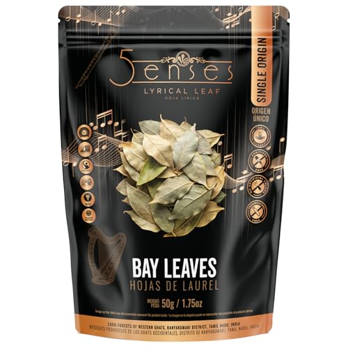 5Senses Bay Leaves, Whole Bay Leaves, Single Origin Spice, 50g
