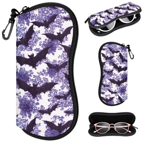 Image of Sunglasses Case with Belt Clip, Ultra Light Neoprene Zipper Soft Padded Glasses Case for Women Men