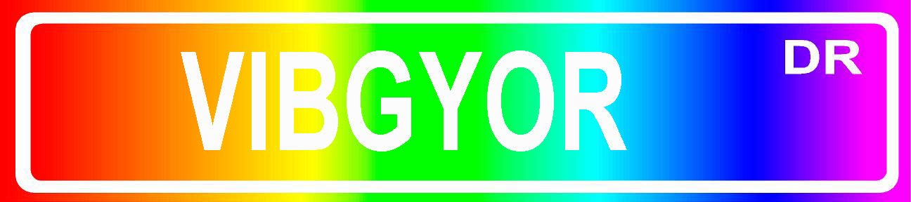 VIBGYOR Groovy Cool Rainbow Look 8" Wide Decal Bumper Sticker for use on Any Smooth Surface