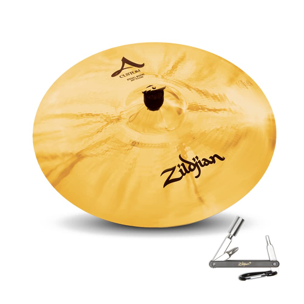 Zildjian 20522 20" Custom Ping Ride Cymbal With Medium Profile & Bell Size With ZKEY